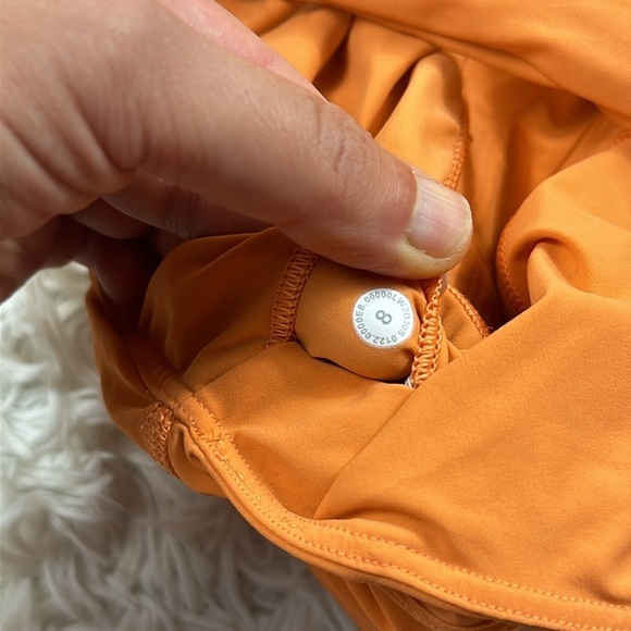 Lululemon Mesh-Back Train Bra *Medium Support, A/B Cup Orange Frappe - Picture 3 of 3